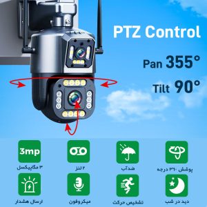 دوربین مینی اسپید دام هوشمند 2 لنز سیم کارتی اوکم مدل O-Kam 816-WP-4-4G