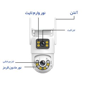 دوربین مینی اسپید دام هوشمند 2 لنز سیم کارتی O-Kam مدل QQ853-WP-4-4G
