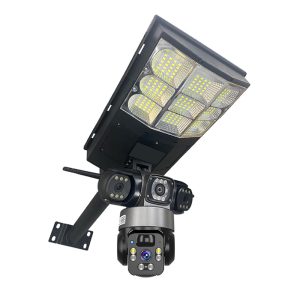 دوربین تیر چراغ برقی هوشمند 3 لنز سولار سیم کارتی V380 مدل XH-3SE4C2TA4-G