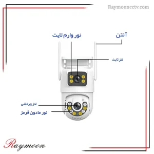 دوربین مینی اسپید دام هوشمند 2 لنز سیم کارتی O-Kam مدل QQ853-WP-4-4G