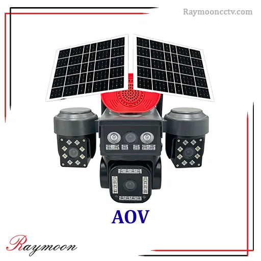 دوربین مداربسته 4 لنز 3 موتور سولار سیم کارتی با تکنولوژی AOV اوکم مدل TA14