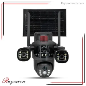 دوربین مینی اسپید دام سولار سیم کارتی سه لنز v380 مدل T64-4G