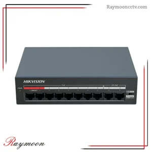 سوئیچ 8 پورت POE هایک ویژن سرعت 10/100 همراه 2 پورت آپلینک مدل DS-XS10-P